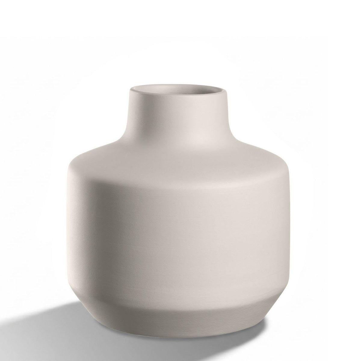 Keramikvase MILANO 22 cm creme auf weißem Hintergrund