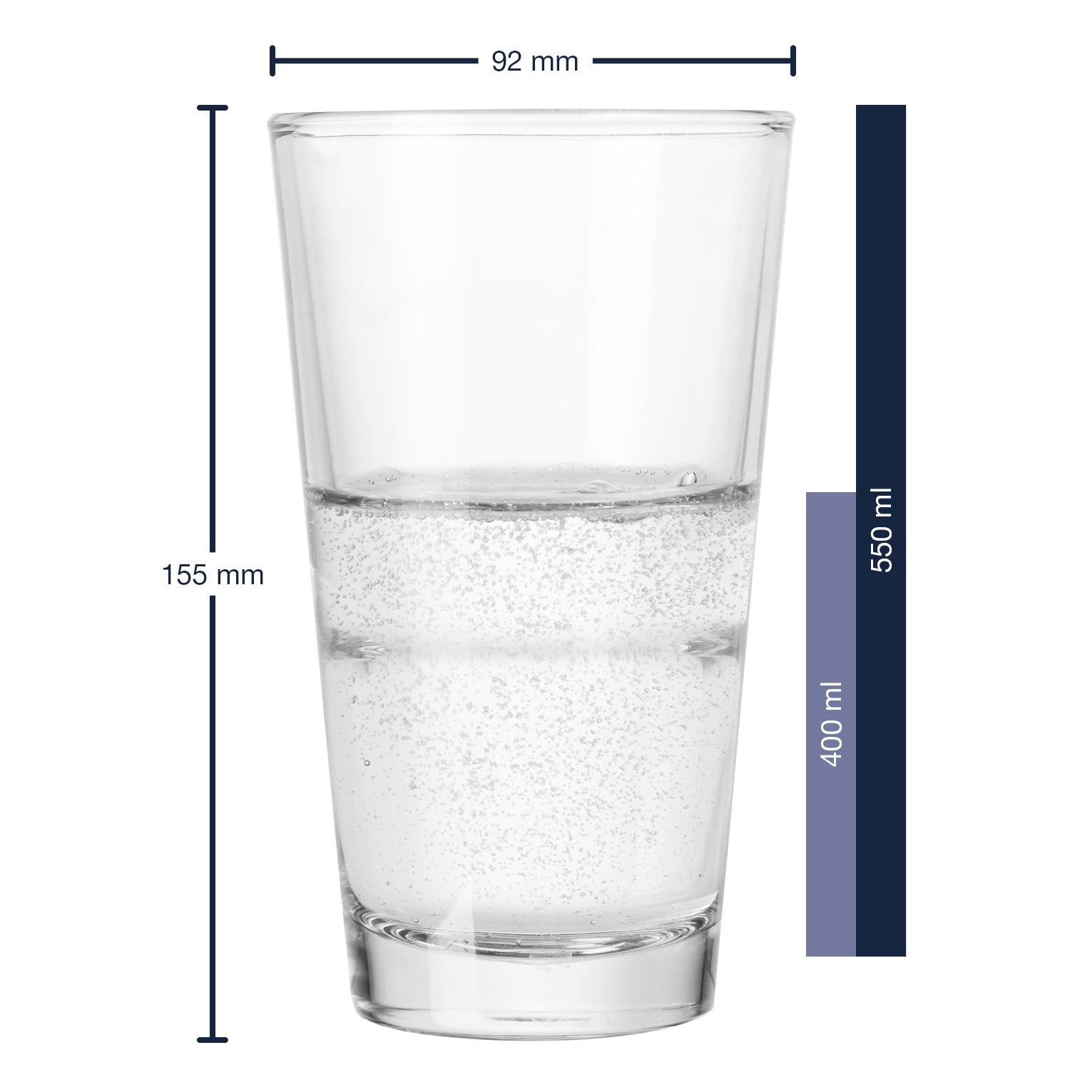 Massangaben zu Trinkglas EVENT 550 ml