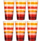 Trinkglas EVENT 330 ml rot gestreift 6er-Set