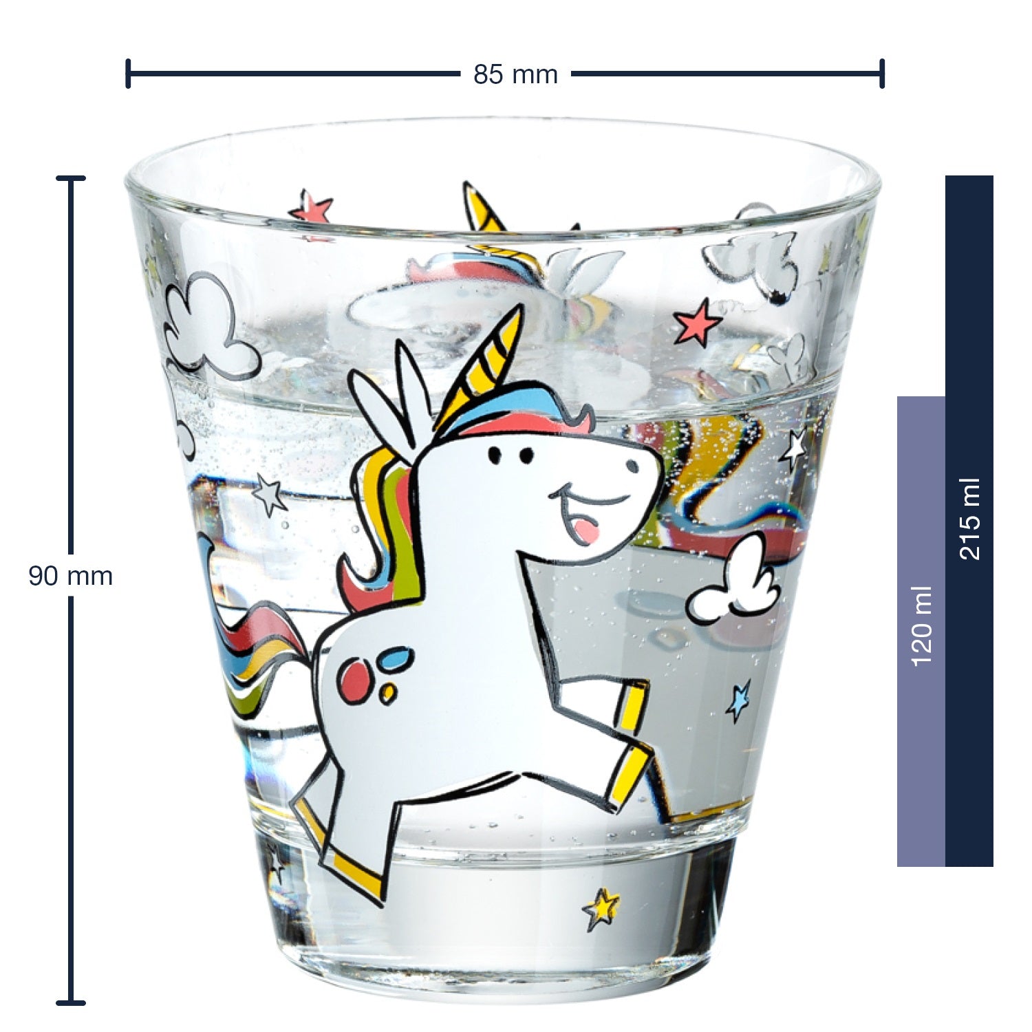 Massangaben zu Kinderbecher BAMBINI 215 ml Einhorn