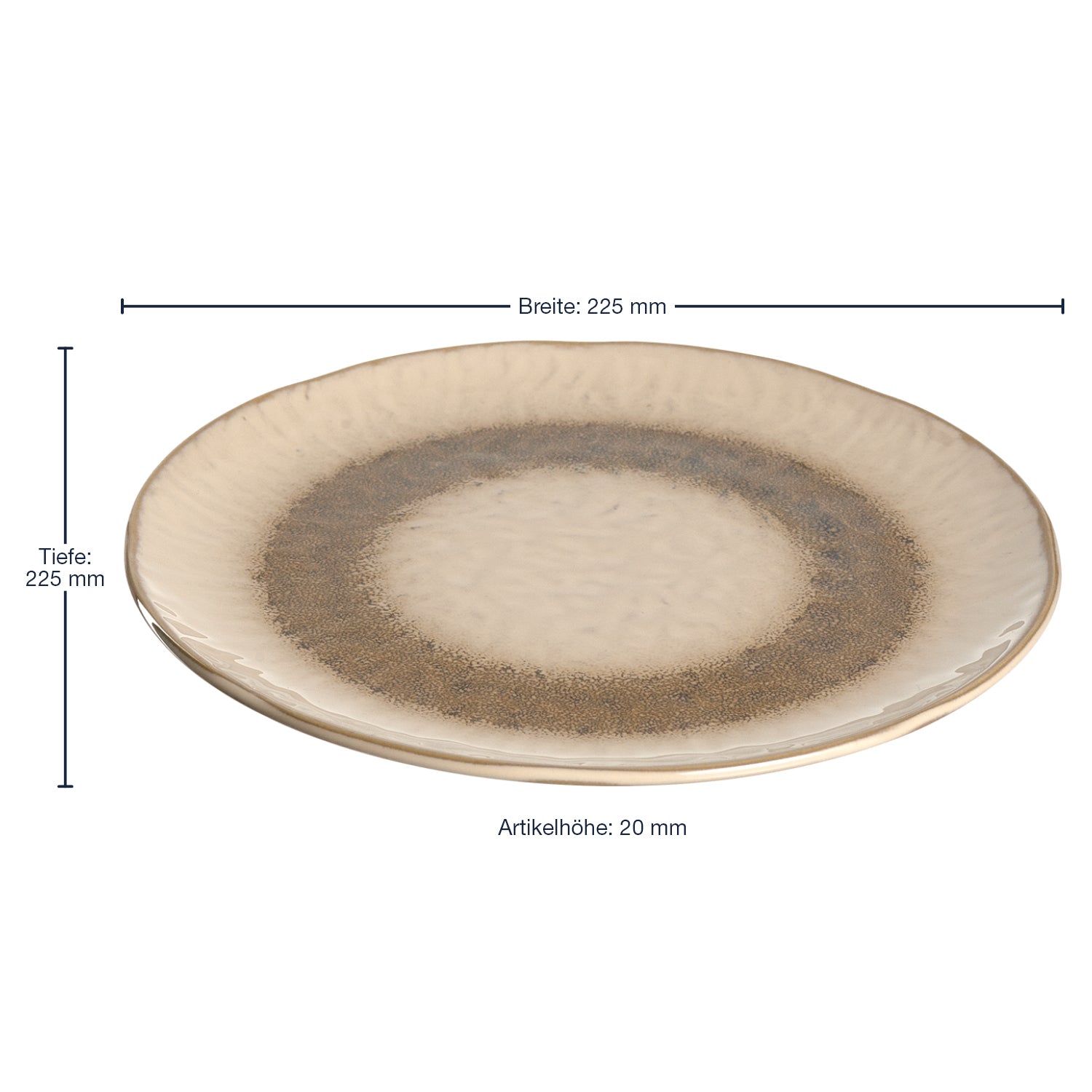 Massangaben zu Keramikteller MATERA 23 cm beige