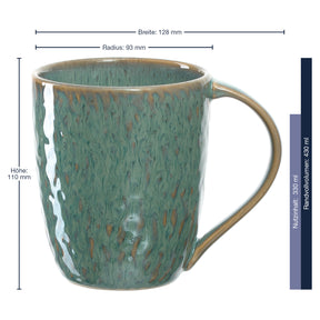 Massangaben zu Keramiktasse MATERA 430 ml grün