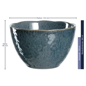Massangaben zur Keramikschale MATERA 15 cm blau