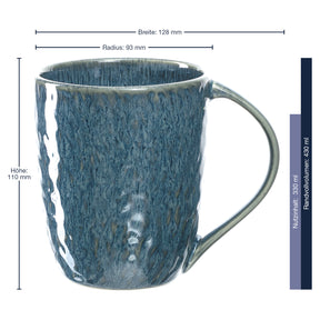 Massangaben zur Keramiktasse MATERA 430 ml blau