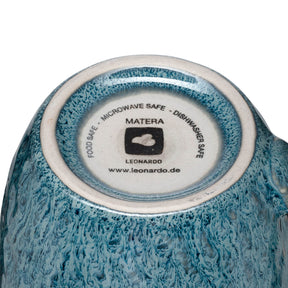 Keramiktasse MATERA blau, Bodenansicht mit Herstellerkennzeichnung
