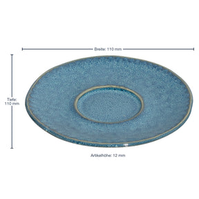 Massangaben zur Keramikuntertasse MATERA 11 cm blau