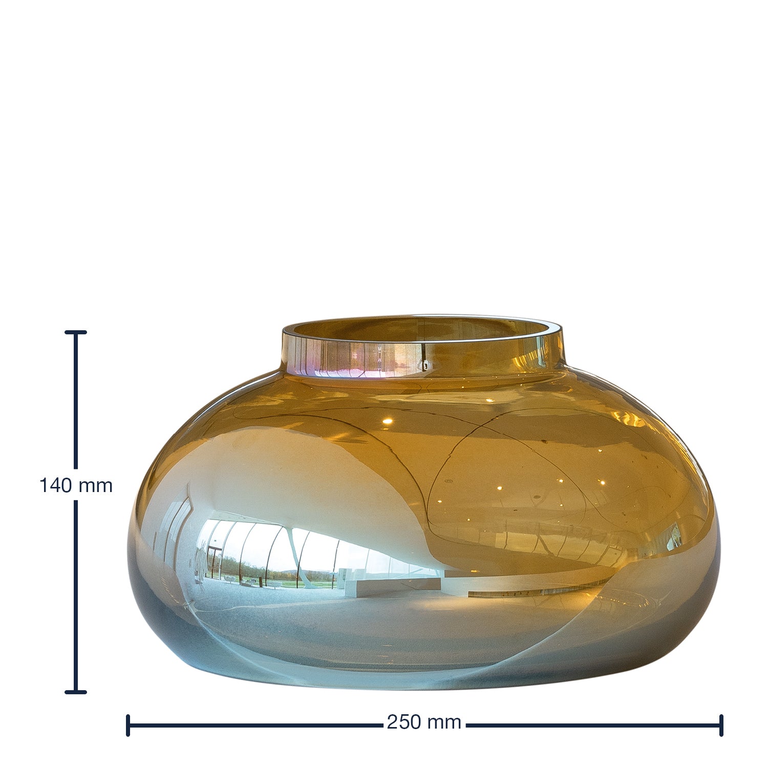 Massangaben zu Vase POESIA 14 cm gold