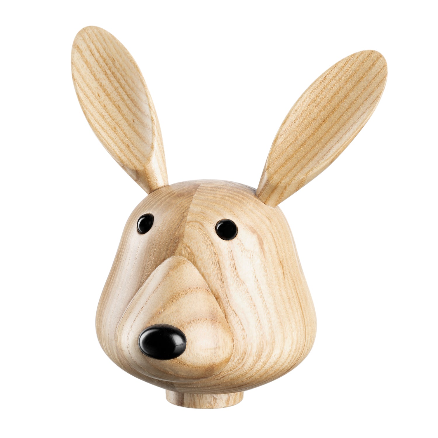 Gewürzmühle Holz CUCINA Hase aus Esche mit schwarzen Augen, Frontalansicht