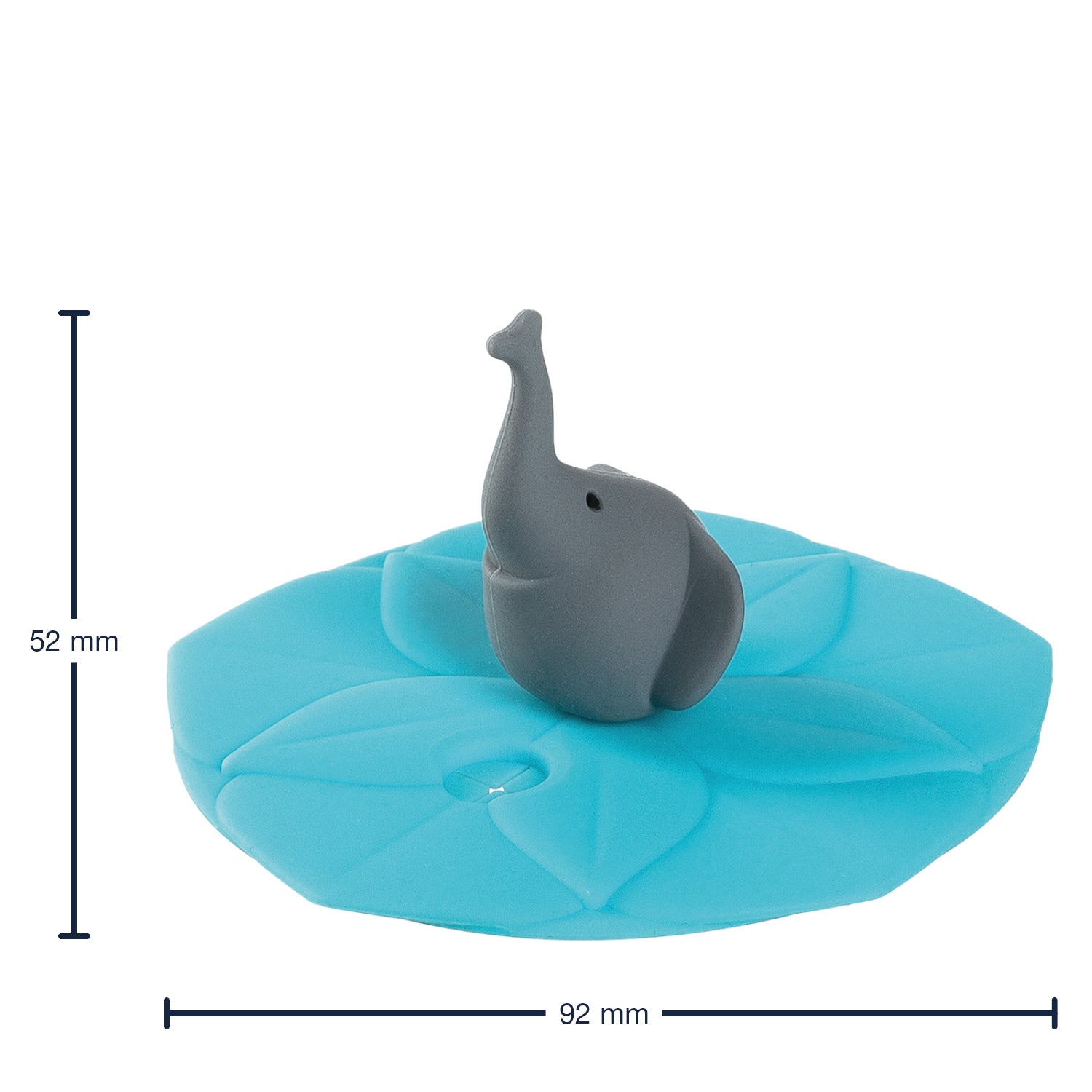 Massangaben zu Deckel BAMBINI 9 cm türkis Elefant