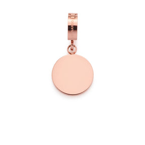 Anhänger MARI roségold rund mit Clip auf weissem Hintergrund