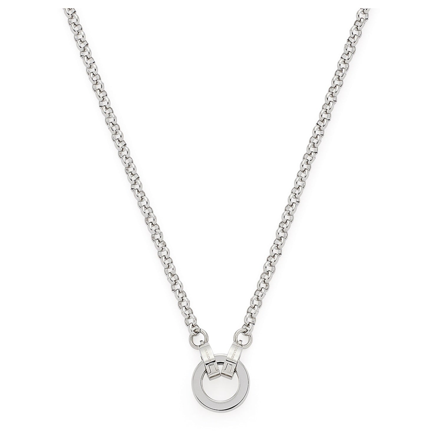 Halskette PAOLA 70 cm Clip & Mix aus Edelstahl mit ringförmigem Anhänger