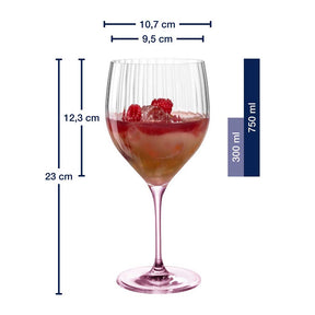 Massangaben zu Cocktailglas POESIA 750 ml rosé