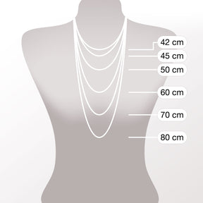 Massangaben zu Halskette PIRELLA 45 cm