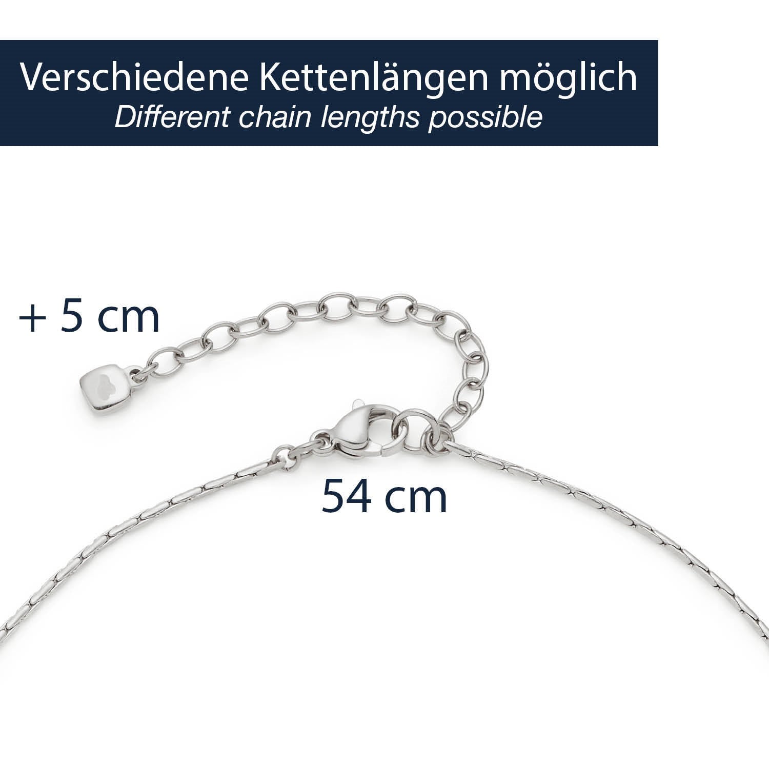 Massangaben zu Halskette PILEA mit Verlängerungskette