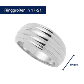 Ring ELISABETH 17 mit Massangaben, Seitenansicht auf grauem Hintergrund