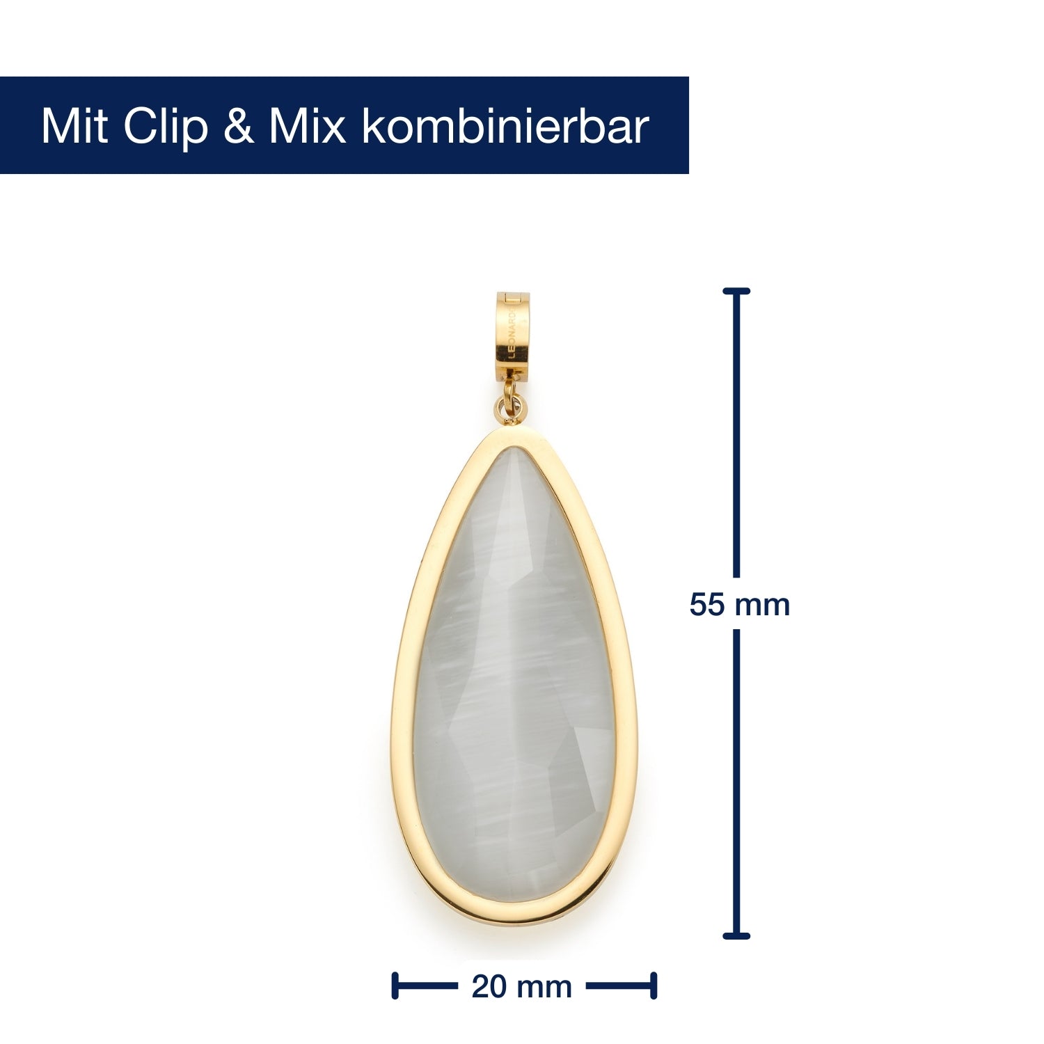 Massangaben zu Anhänger JESSY gold Clip & Mix