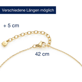 Massangaben zu Halskette ROSY 42 cm gold CIAO mit Verlängerungskette