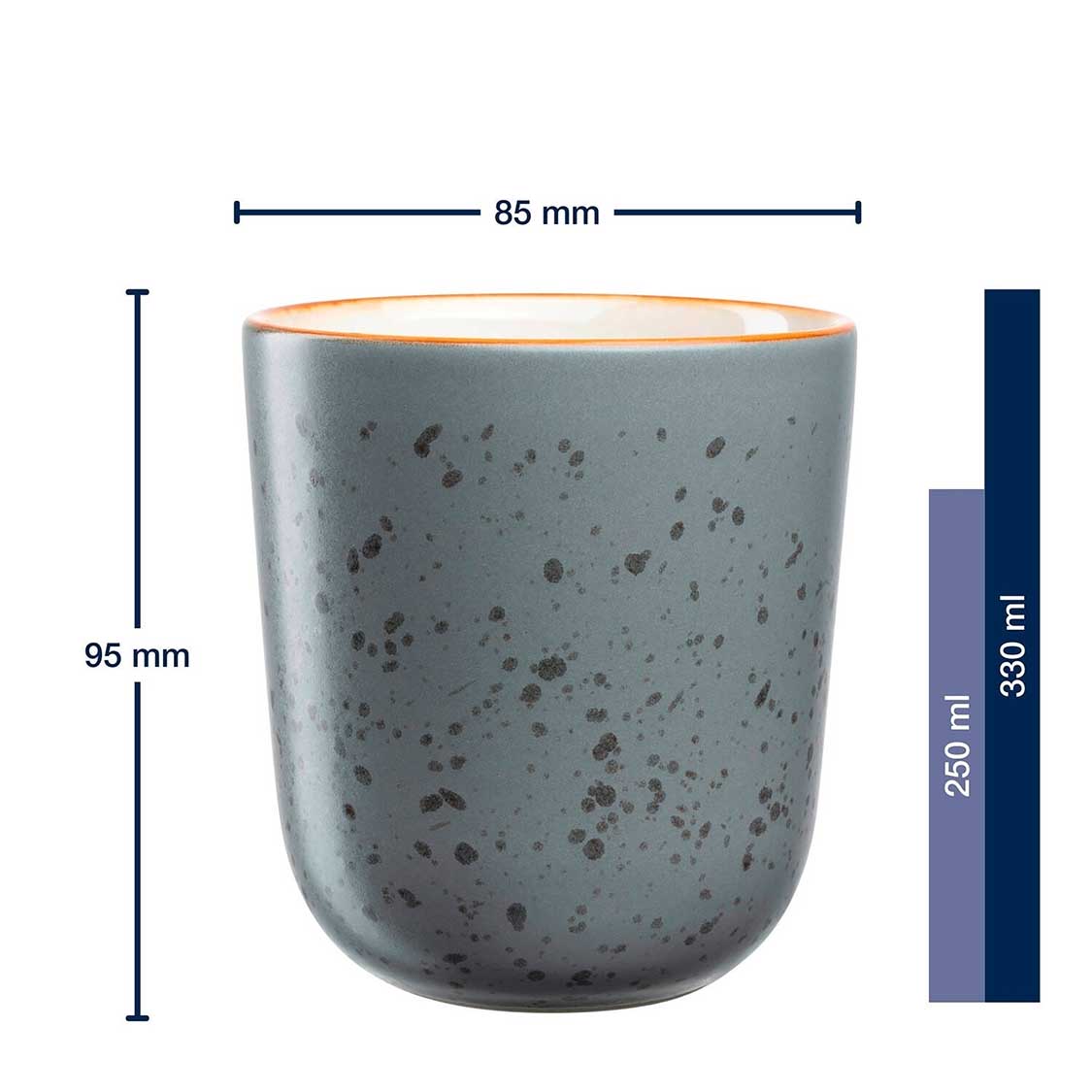 Massangaben zu Keramikbecher ROMA 330 ml