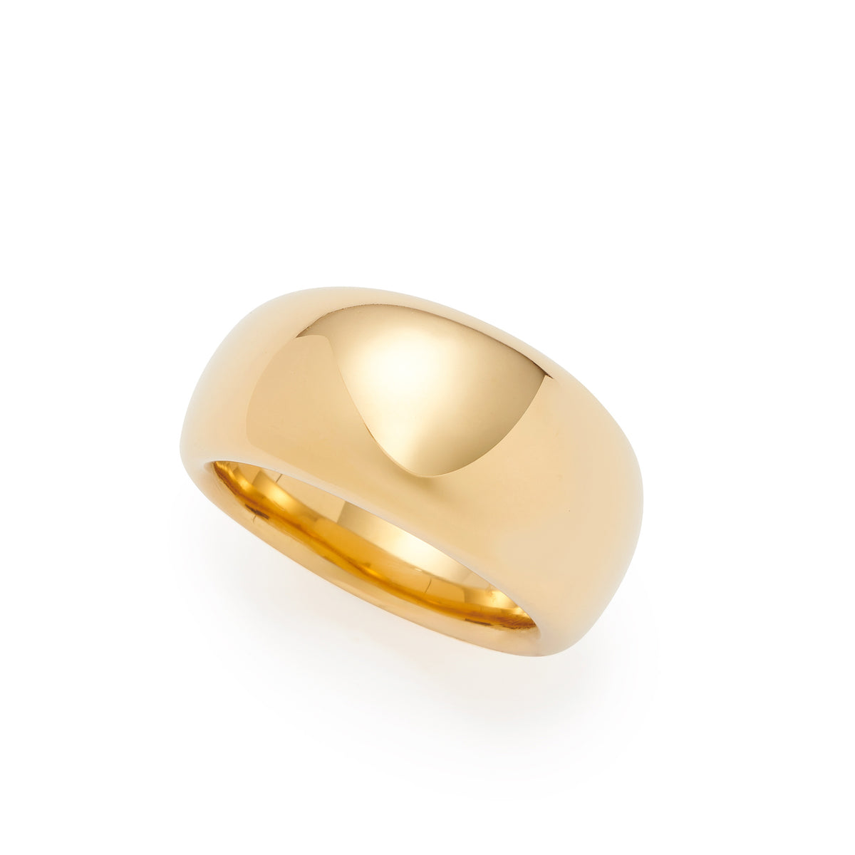 Ring GEORGETTE 19 gold aus Edelstahl, polierte Oberflaeche, seitliche Ansicht