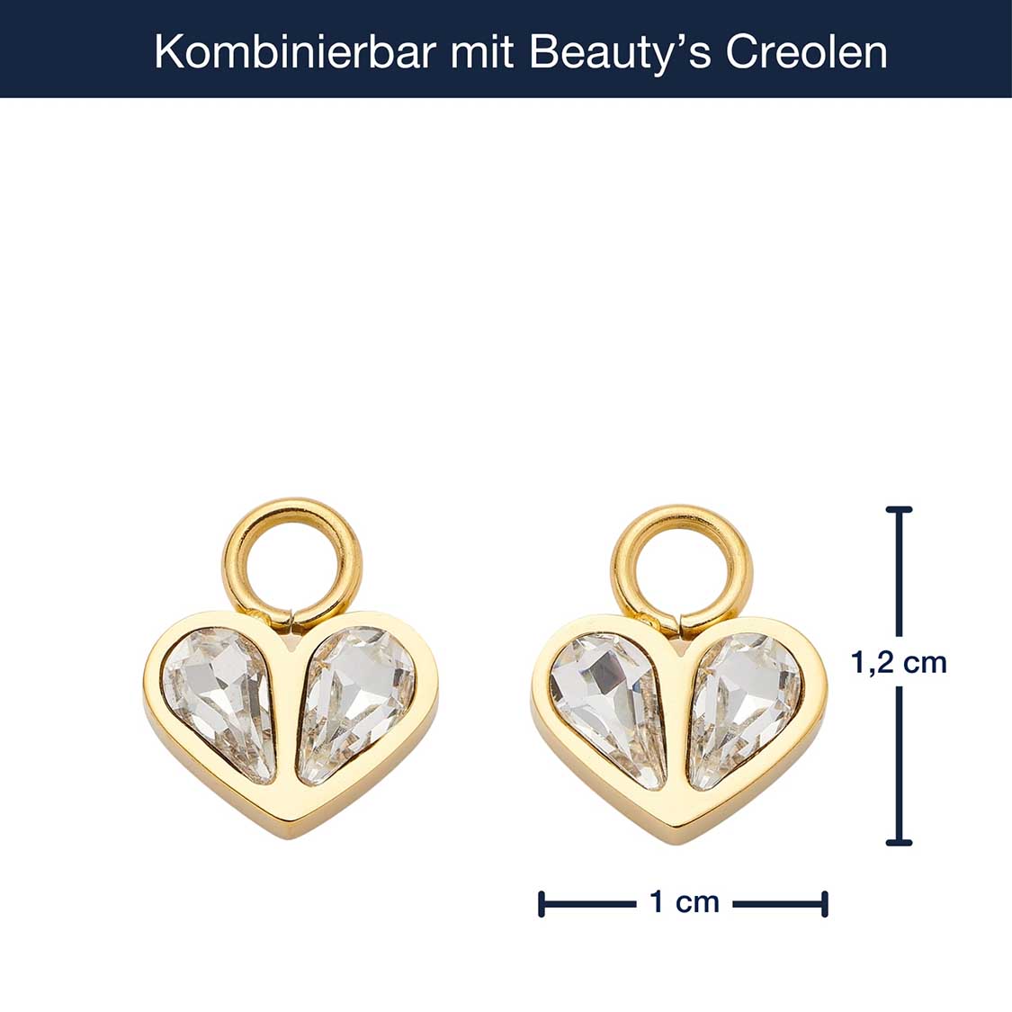 Massangaben zu Set/2 Anhänger INES gold Beauty's