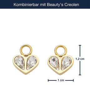 Massangaben zu Set/2 Anhänger INES gold Beauty's