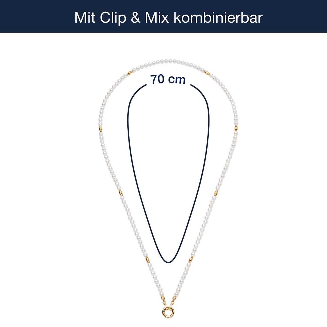 Massangaben zu Halskette CHRISTA Clip & Mix gold
