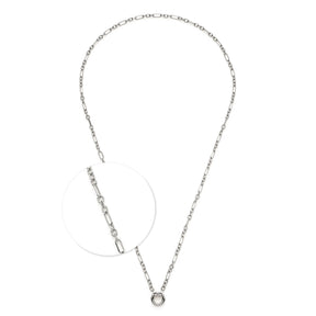 Halskette NINON 70 cm Clip & Mix in Silber mit Kettendetail und Verschluss