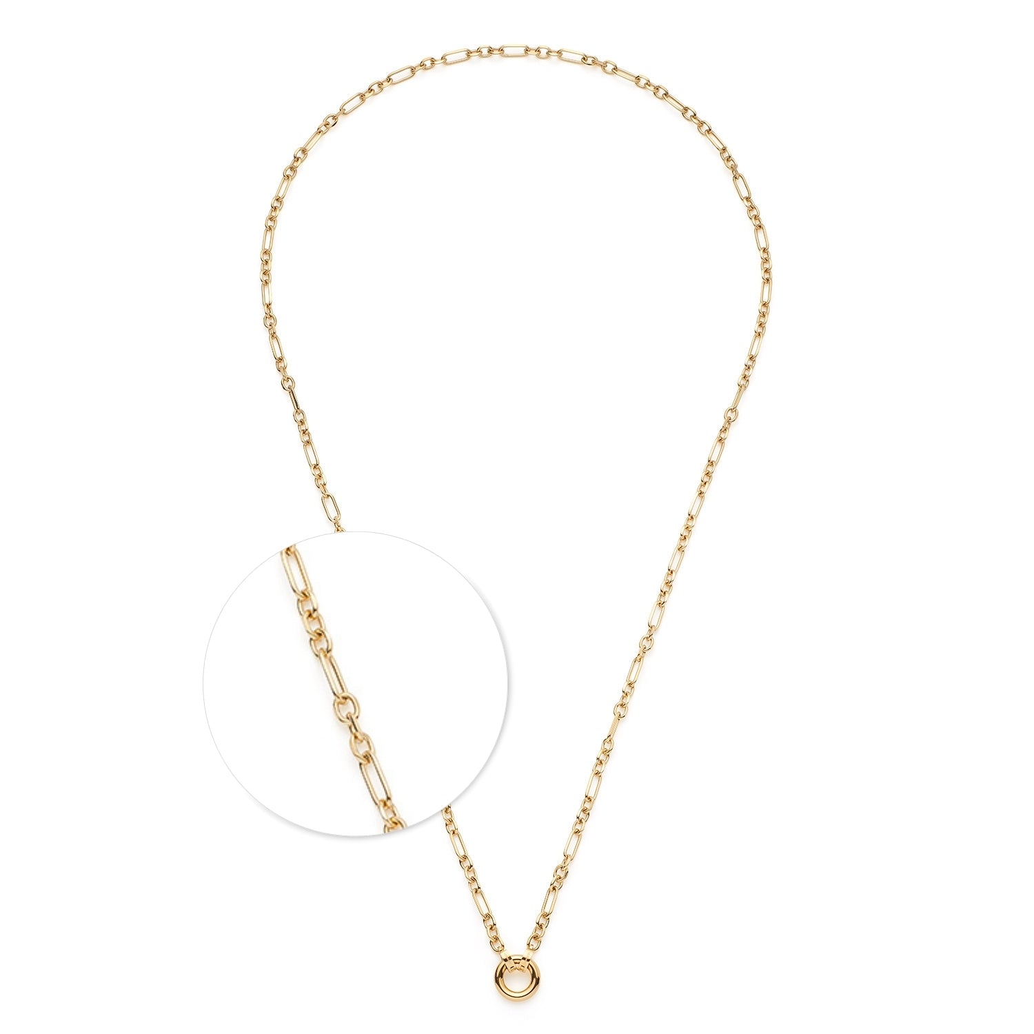 Halskette NINON Clip & Mix in gold, Detailansicht der Kettenstruktur