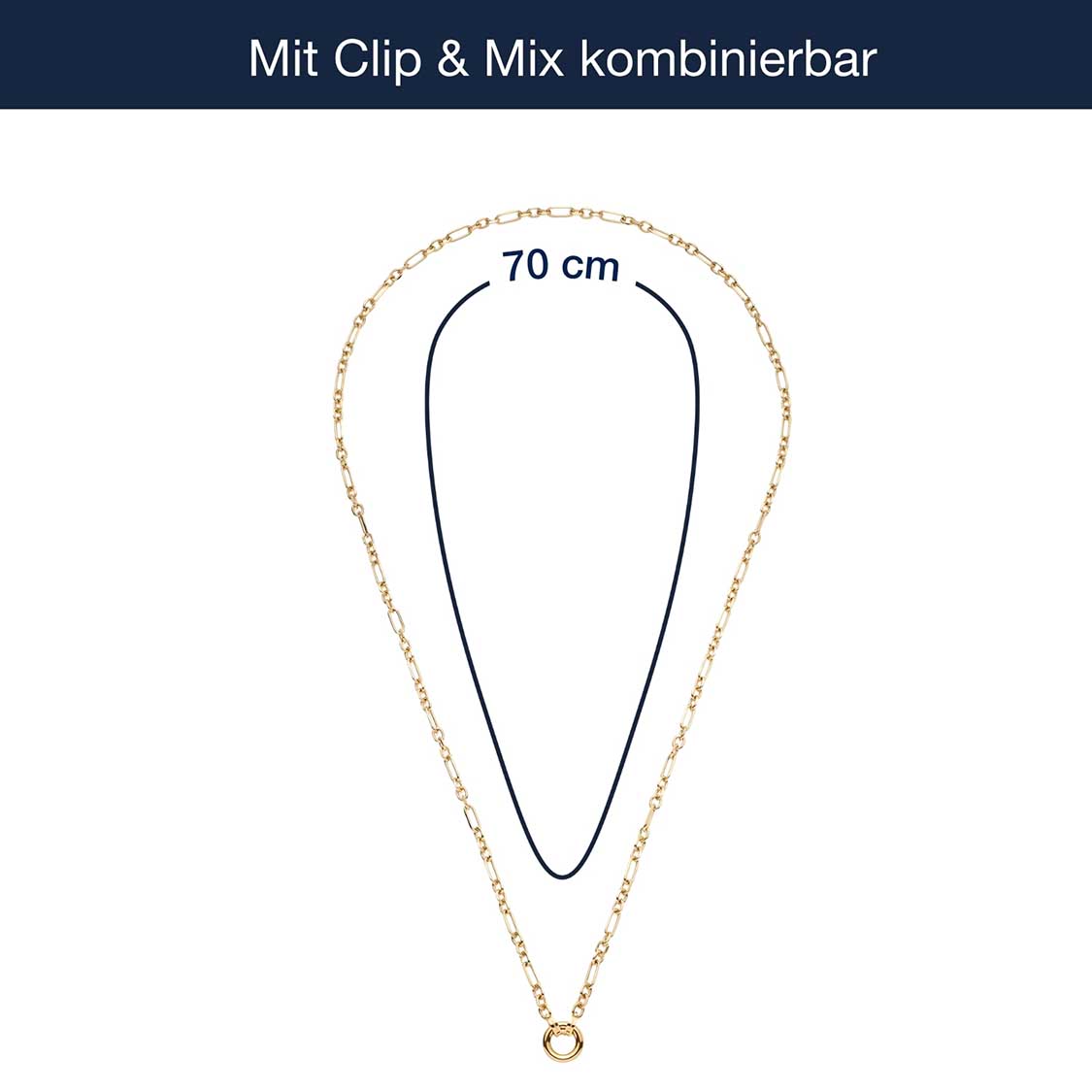 Massangaben zur Halskette NINON Clip & Mix gold