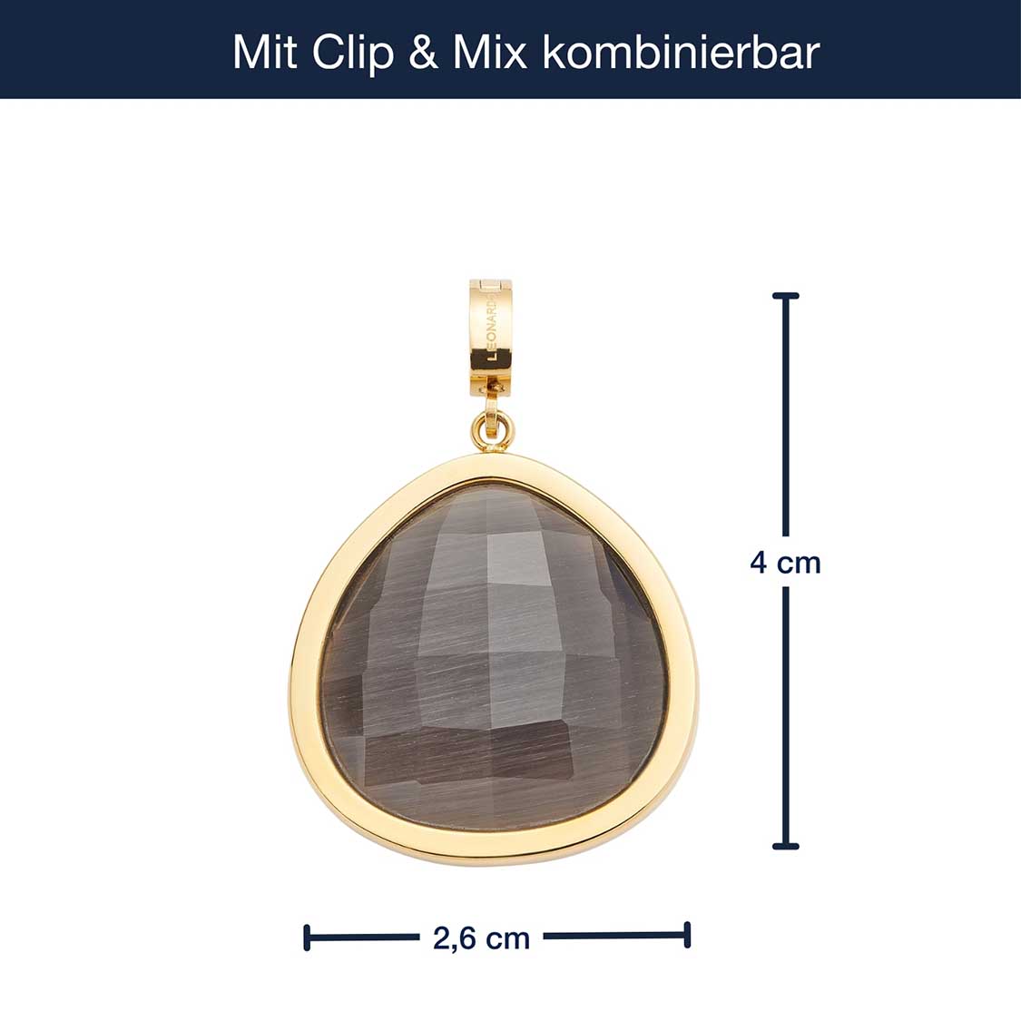 Massangaben zu Anhänger MINA Clip & Mix gold