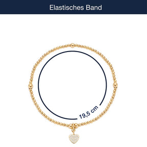 Massangaben zu Armband NOEMI gold CIAO mit Herzanhänger