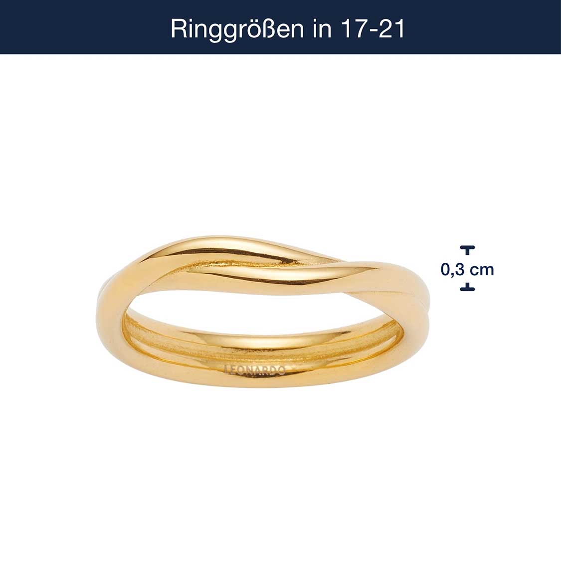 Massangaben zu Ring TWISTER 17 gold CIAO