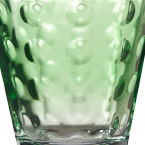 Trinkglas OPTIC 215 ml hellgrün mit gepräägtem Oberflächenmuster, Nahaufnahme