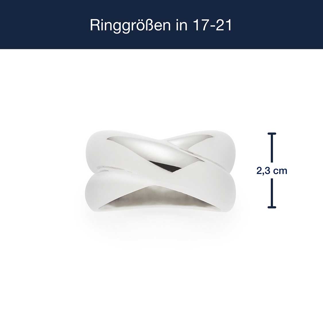 Massangaben zum Ring LISBETH 20, silber, Breite 2,3 cm