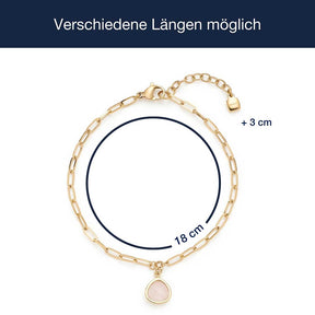 Massangaben zu Armband INDRA gold CIAO mit Kettengliedern und rundem Anhänger