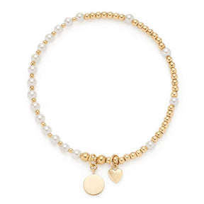 Armband MONIA gold You & Me CIAO mit Perlen und Anhängern