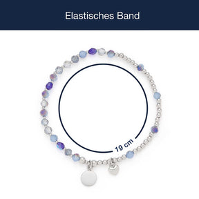Elastisches Armband mit mehrfarbigen Perlen und Anhänger, Massangaben