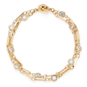 Armband REBECCA gold Clip & Mix mit Gliedern und Zirkonia-Steinen