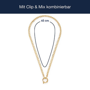 Massangaben zu Halskette LIZZY 45 cm gold Clip & Mix