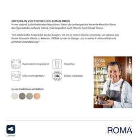 Geschirrset ROMA beige, Mann in Küche mit Schale
