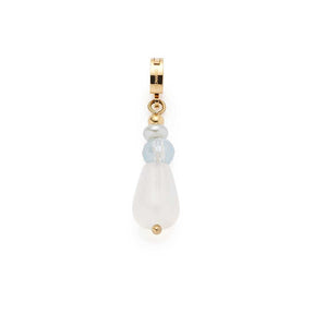 Anhänger JANE gold Clip & Mix mit Glasperlen in Weiß und Blau