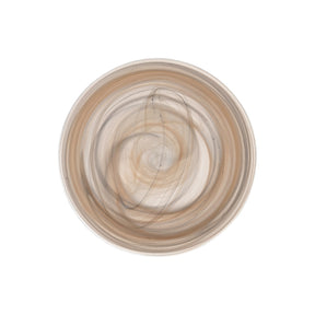 Teller ALABASTRO beige mit geschwungenem Muster von oben