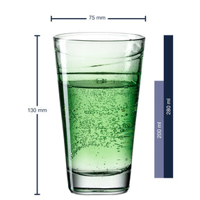 Massangaben zu Trinkglas VARIO STRUTTURA 280 ml grün