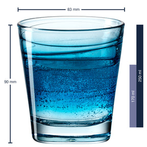 Massangaben zu Trinkglas VARIO STRUTTURA 250 ml Farbverlauf