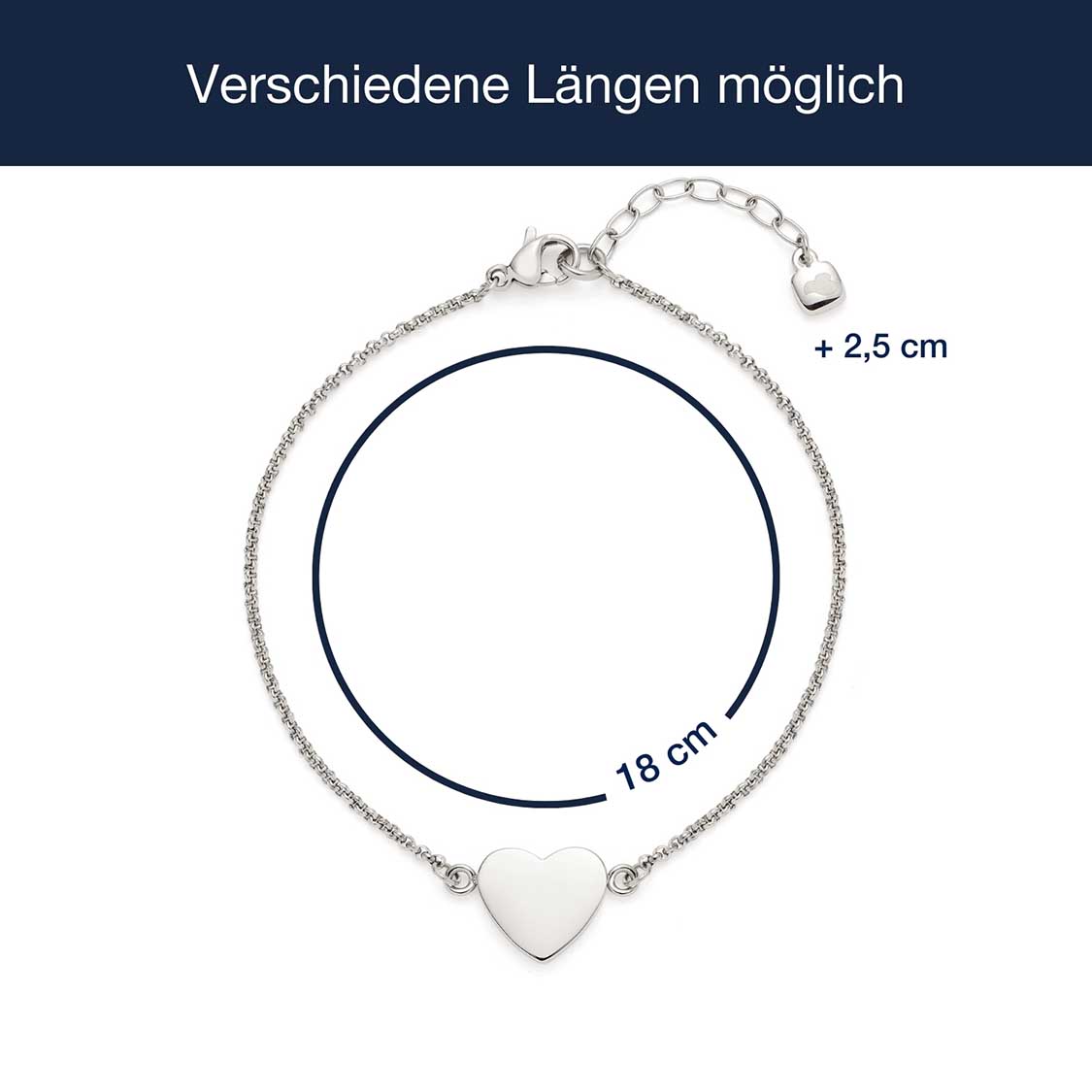 Massangaben zu Armband KELLY mit persönlicher Gravur