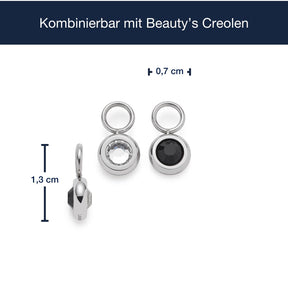 Massangaben zu Set/2 Anhänger BLACKY silber/schwarz Beauty's