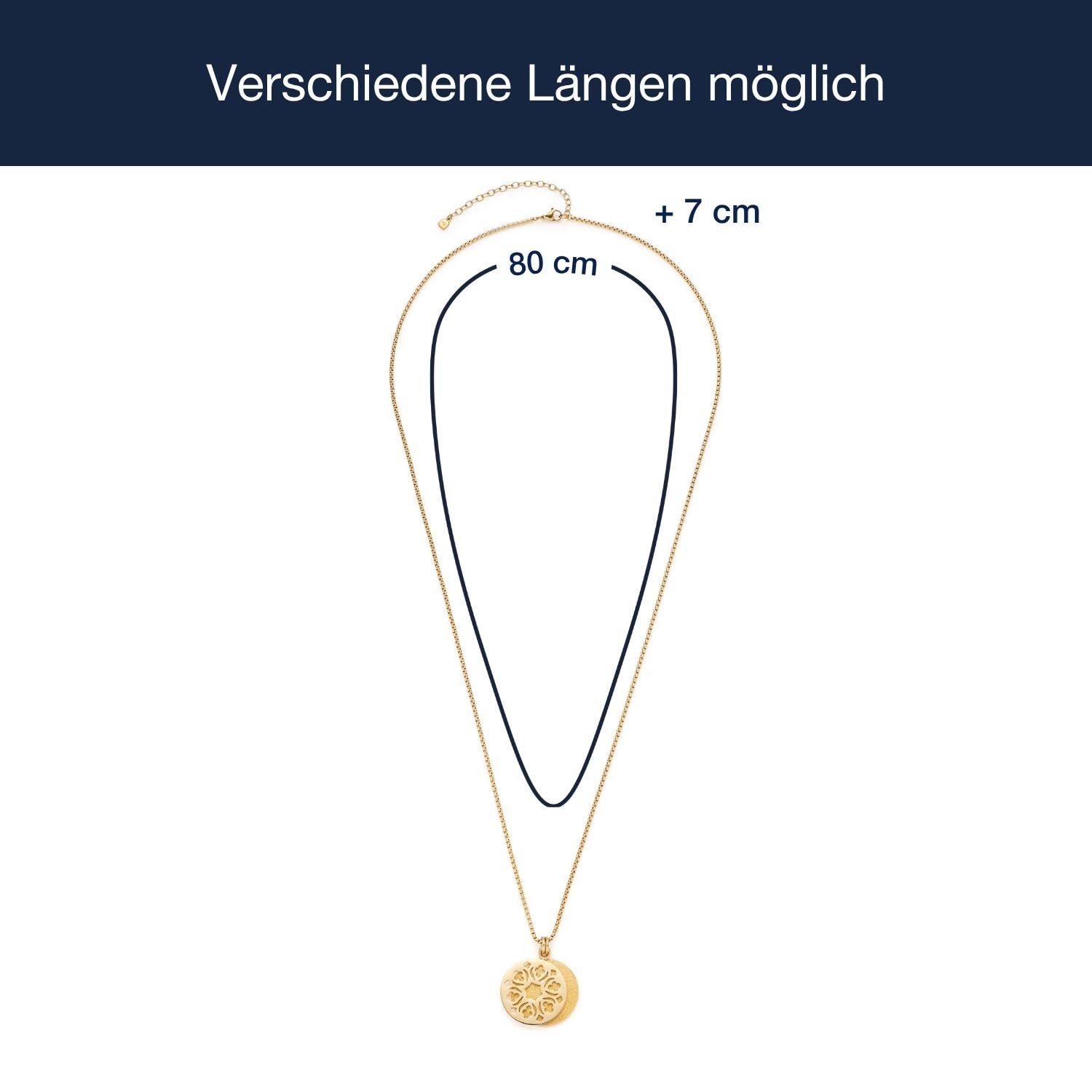 Massangaben zu Halskette ANGEL 80 cm gold