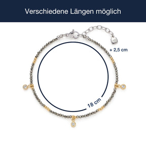 Massangaben zu Armband ANNA CIAO mit verschiedenen Längen möglich