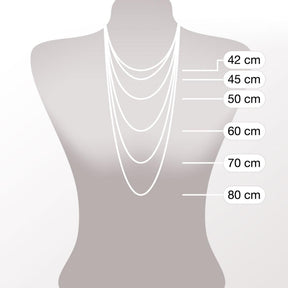 Massangaben zu Halskette CHRISTIE gold 42 cm CIAO