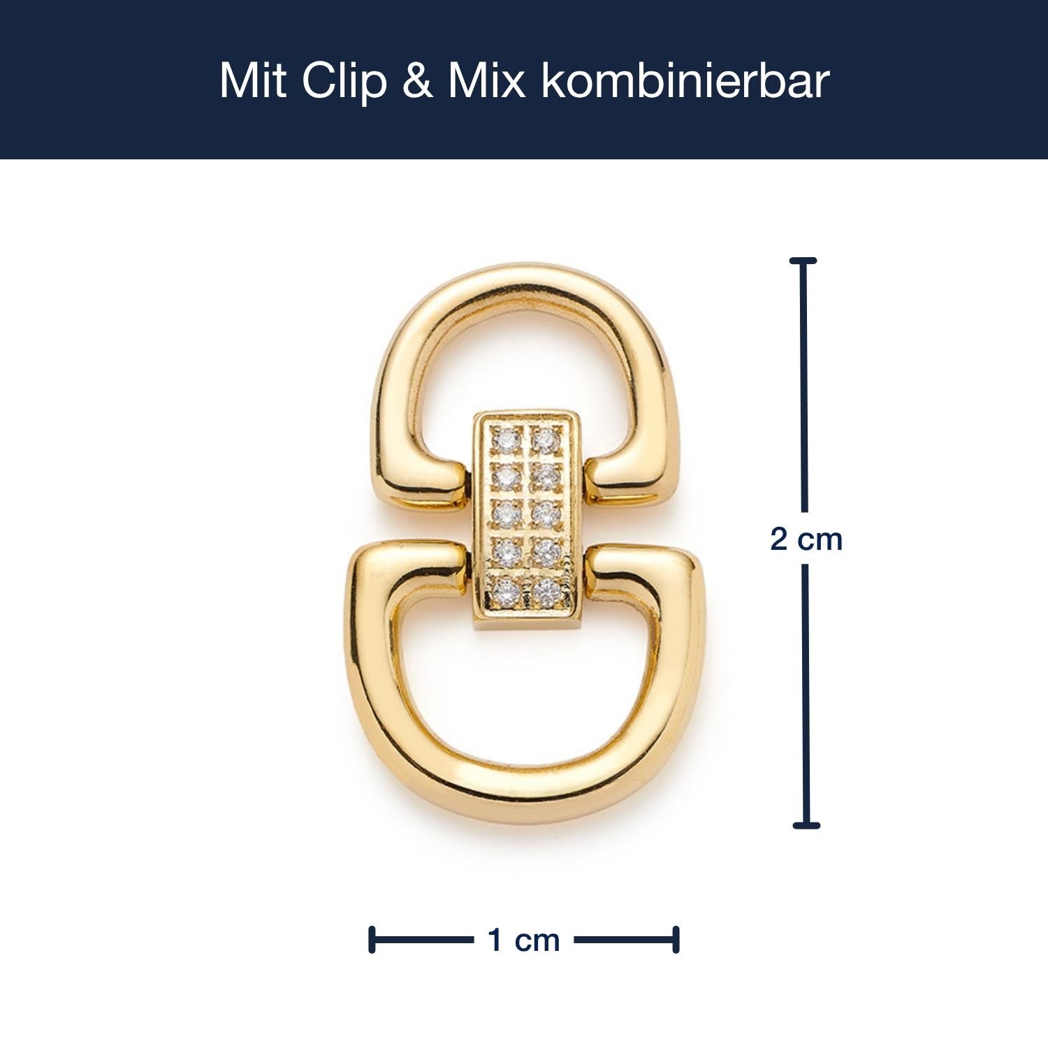 Massangaben zu Schäkel TUXIDO gold Clip & Mix